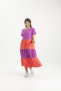 Kendall Dress Short Sleeve Orchid & Berry