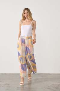 Bottoms: MULTI GEO WIDE LEG PANT