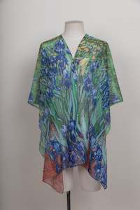 BEACH SHAWL PEARL BUTTON COVER UP