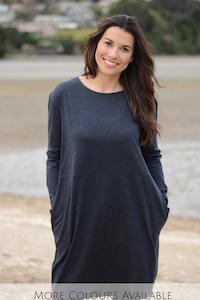 MERINO RELAXED POCKET TUNIC DRESS