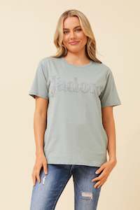 J'ADORE COTTON TEE SAGE