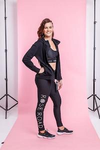 ROSE ROAD FULL LENGTH LEGGINGS BLACK W LOGO