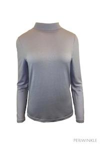 WOMEN'S 100% MERINO WOOL (210) LONG SLEEVE TURTLE NECK JUMPER PERIWINKLE