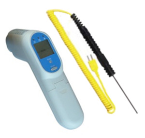 Infrared thermometer w/optional probe