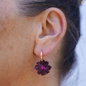 Hagen & Co Wildflowers Earrings Merlot