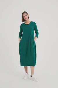 Tirelli Ovoid Jersey Dress Emerald