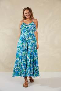 Haven Lipari Frill Maxi Dress Petali