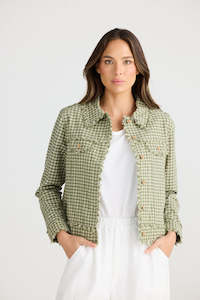 Jackets Coats: Shanty Monza Jacket Sage Check.