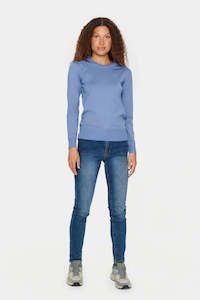 Saint Tropez Mila Pullover Knit Colony Blue