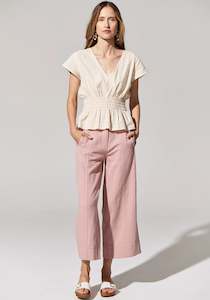 Pants Shorts: POL Miley Crop Pant Rose