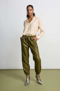 Pom Pant Olive Green Glow