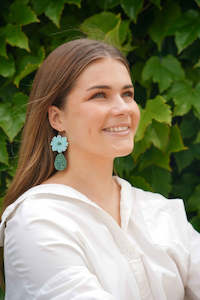 Hagen & Co Fiesta Earrings Aqua