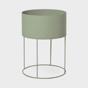 Garcia Home Metal Planter Round - Sage Green