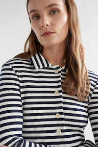 Elk Kullan Ribbed Shirt White Ink Stripe