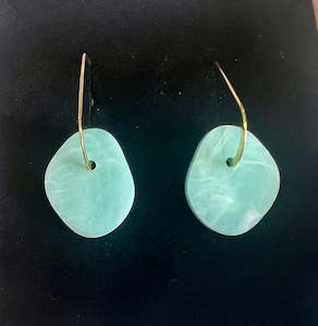 New: Hagen + Co Luna Earrings Aqua