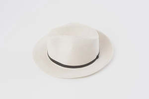 Hats: Borsalino Hat Leather Strap Off White