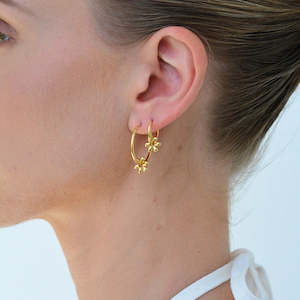 Linda Tahija Daisy Willpower Hoop Earrings Gold