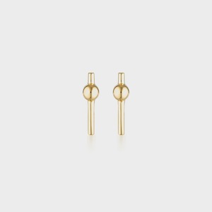 Linda Tahija Pivot Stud Earrings Gold