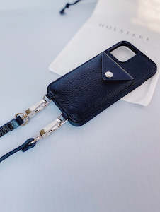 Holstere Manhattan Black iPhone pouch w/ Silver Hardware