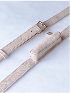 Holstere: Holstere Cream Thicker Utility Strap with Lipstick Pouch