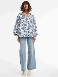 Kinney Astrid Top Floral Blue