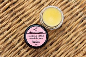 Plant and Share Rosehip and vanilla lip balm pot