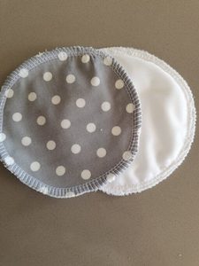 Breast & Bottle Feeding: Reusable Breastpads – Grey Spot Cotton