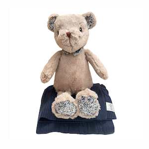 Gift Box : Navy Merino & Bentley Bear