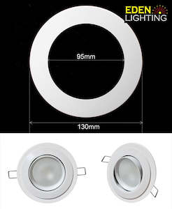 Electric light fittings: Downlight ring WH-130