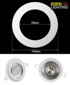 Electric light fittings: Downlight ring WH-110