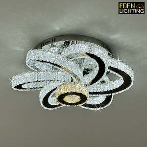 Electric light fittings: Modern Ceiling light Color change Chrome 3590-600mm