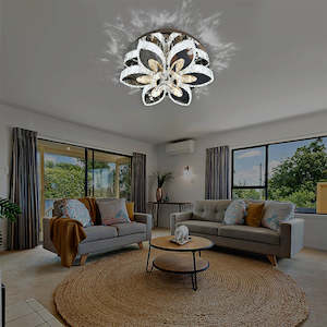 Electric light fittings: Modern Ceiling Light Chrome 400mm 3206