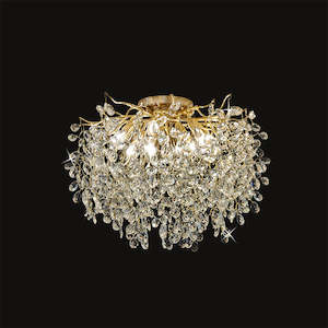 Electric light fittings: Modern Chandelier Gold 7001-600mm