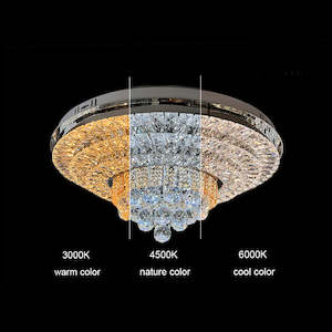 Ceiling Light Color Change Chrome Modern 600mm 823