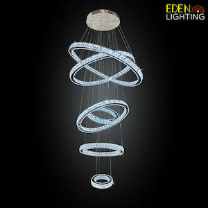 Electric light fittings: Chandelier Color Change  Chrome Modern 7850-6