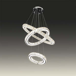 Modern Chandelier Color Change Chrome 800mm 7856