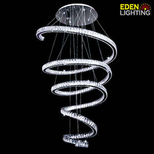 Electric light fittings: Chandelier Chrome Modern 8514-800mm