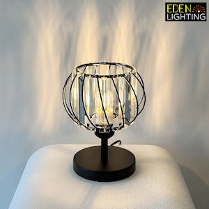 Electric light fittings: Table Lamp Black stand with X8