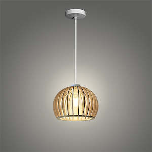 Electric light fittings: Natural Wooden Pendant Light shade Wood05-230mm