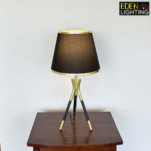 Table Lamp Brass color black T8903