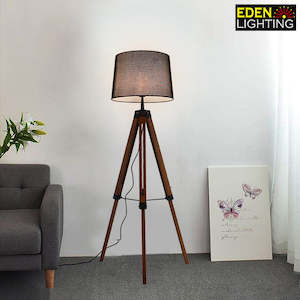 Floor lamp Tripod Brown wooden F1