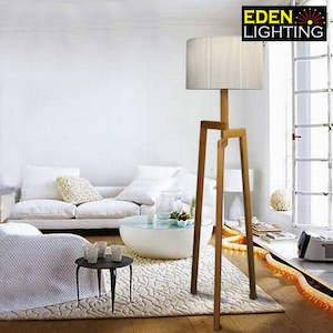 Electric light fittings: Floor lamp  Natural Wooden  F2