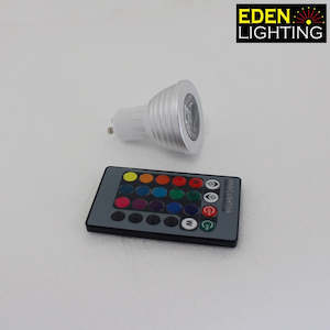 Electric light fittings: GU10 RGB bulbs 3W