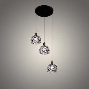 Pendant light Crystal shade Plate 300 with X6sm