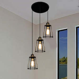 Pendant light Black Plate-300 with 8796