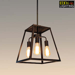 Iron Pendant Light Black A9318-3