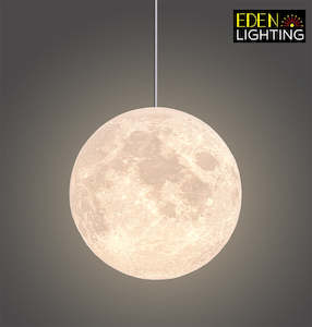 Pendant light 3D print White MOON-350mm