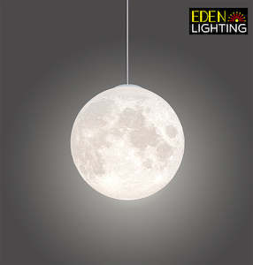 Pendant light 3D print White Moon-250mm