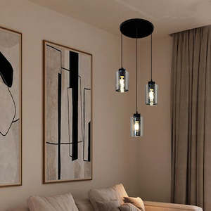 Pendant light Black Plate 300 with 2228 shades