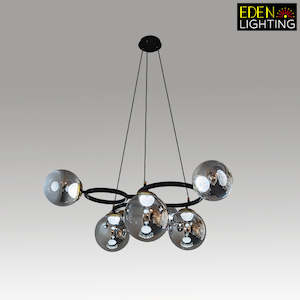 Smoke glass Pendant light Black 3185-7